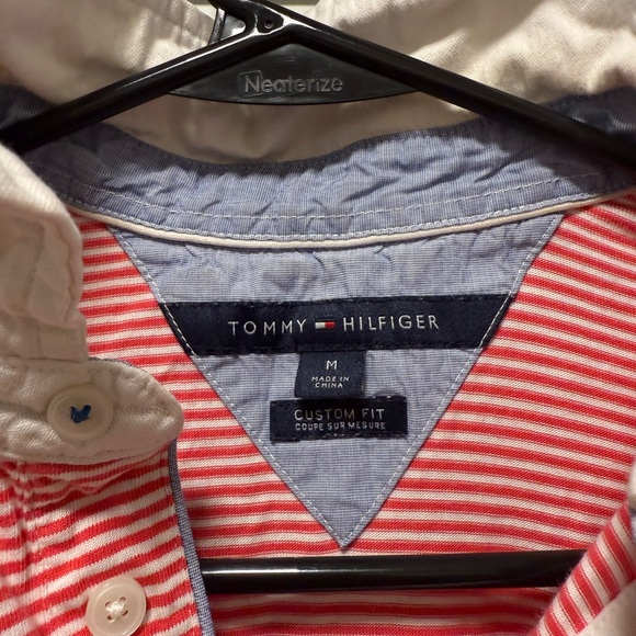 Tommy Hilfiger Red and White Striped Polo - Picture 1 of 3